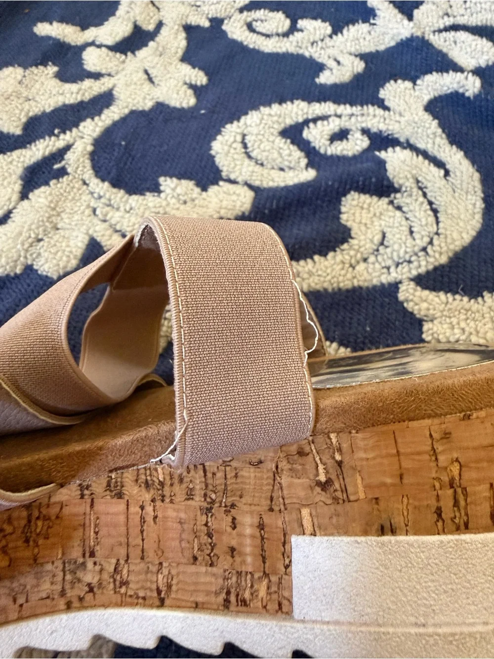 Altar’d State Cork Platform Wedge Size 38 Bandage Wrap Sandals